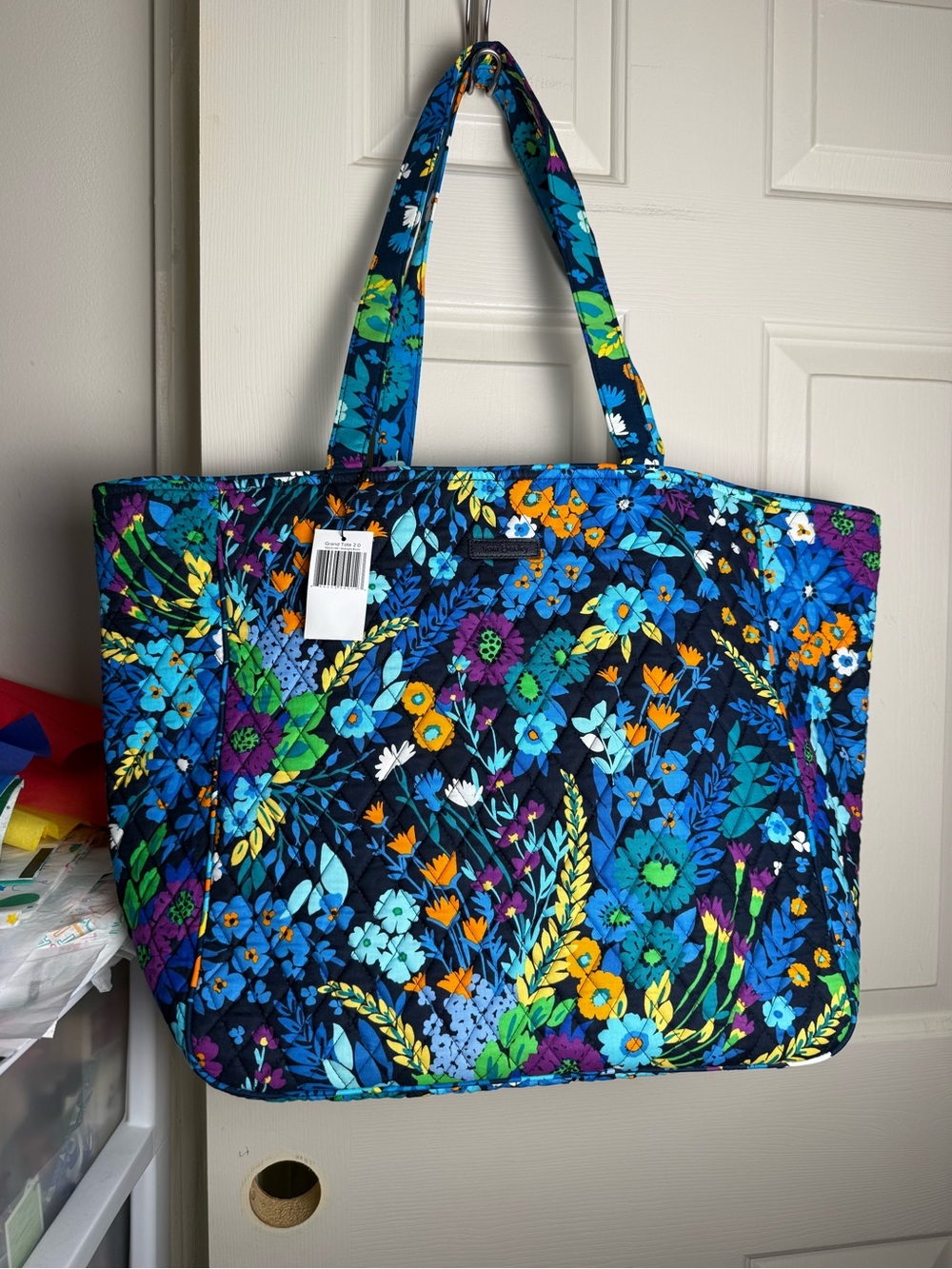 NWT Vera Bradley Midnight Blues Grand Tote 2.0 Retired pattern